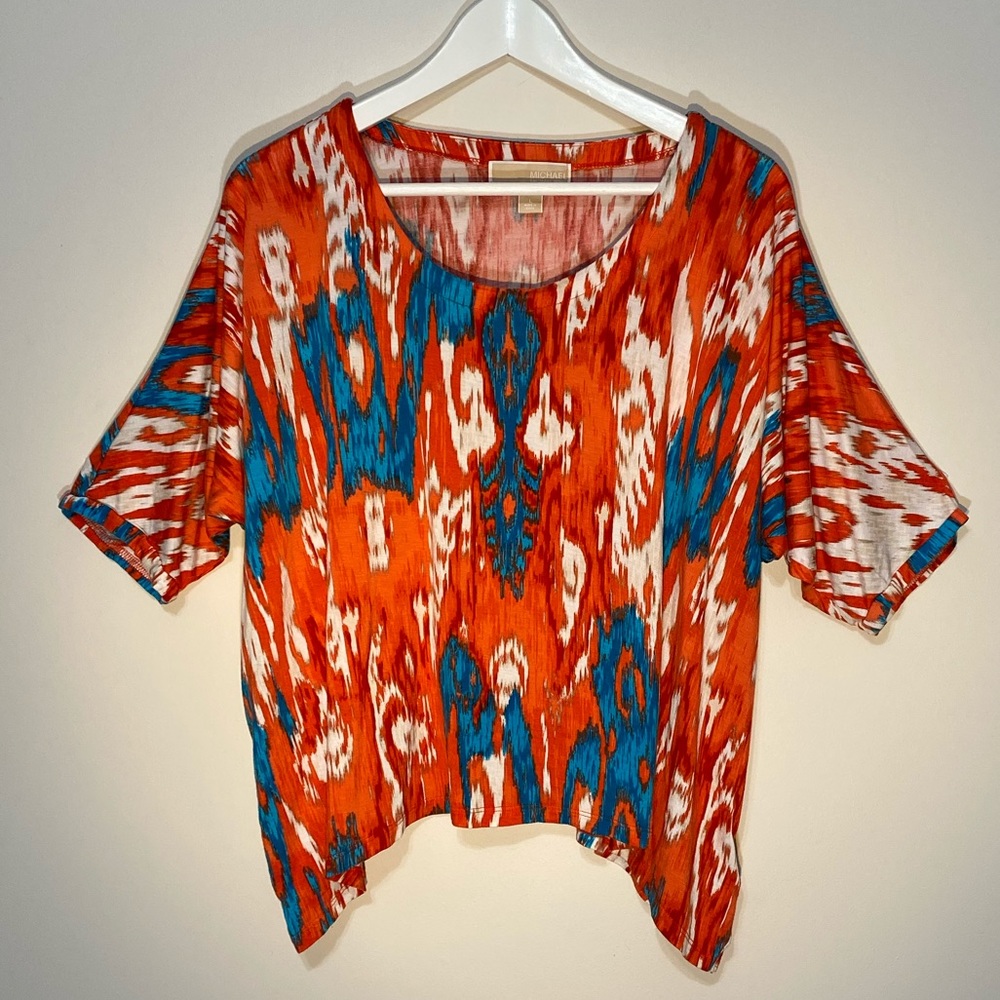 Michael Kors Asymmetrical Graphic Top